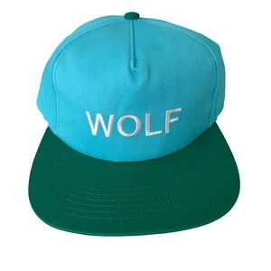 Tyler The Creator Golf Wang “WOLF” 10 Year Anniversary Snapback Hat Teal Green